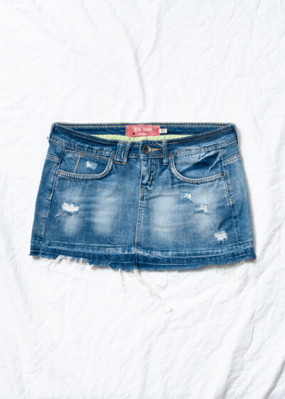 Vintage Y2K Denim Micro Skirt in Blue