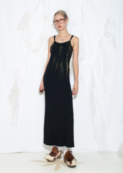 Reworked Vintage Y2K Maxi Dress in Black