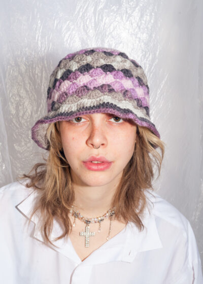 Vintage Bucket Hat 90s Handmade Crochet Accessory
