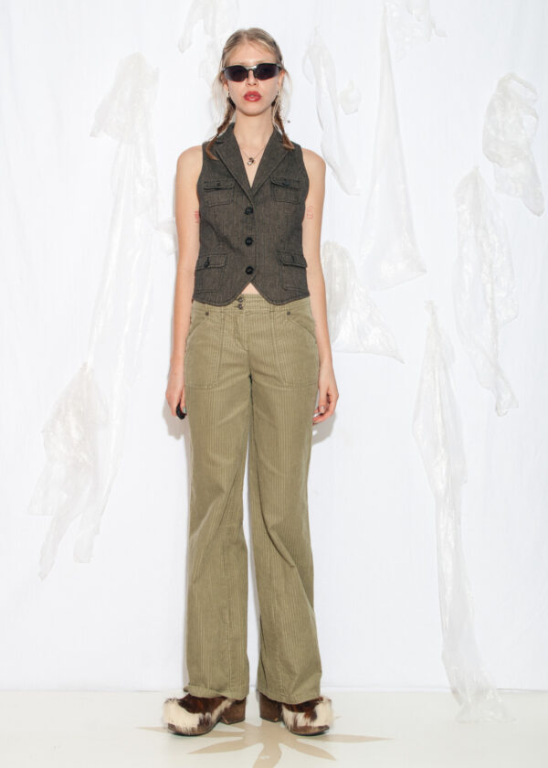 00s corduroy loose flare pants y2k Vintage Y2K Corduroy Flares in 