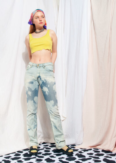 Vintage Levi's Jeans Y2K Reworked Tie-dye Bleach Denim Pants