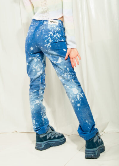 Vintage Jeans Y2K Reworked Acid Dyed Denim Trousers