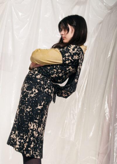 Vintage Evening Dress 50s One-off Silk Floral Midi Dress