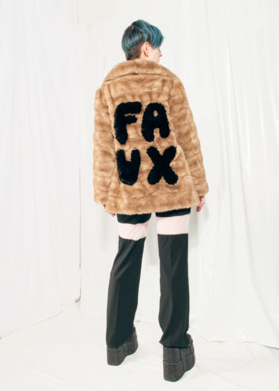 Vintage Faux Fur Coat 70s Reworked Fluffy Statement Jacket