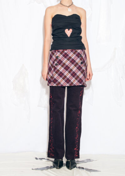 Vintage Y2K Mini Skirt in Purple Plaid