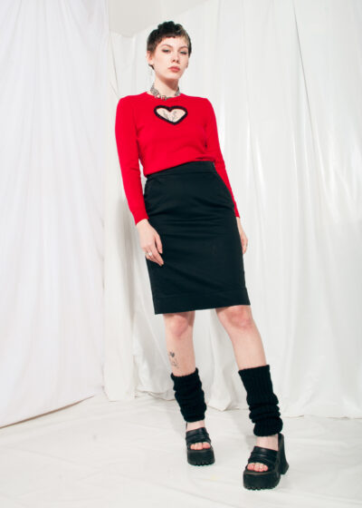 Vintage Miss Sixty Skirt Y2K Pencil Midi in Black