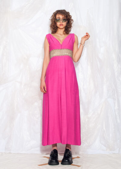 Vintage 70s Evening Dress in Pink