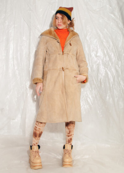 Vintage Celine Shearling Coat 70s Rare Afghan Coat