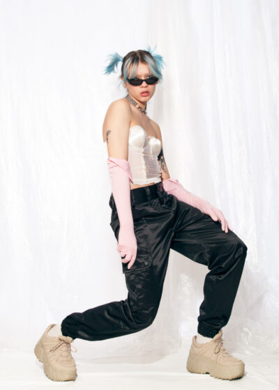 Vintage Cargo Trousers 90s Shiny Gorpcore Utility Pants