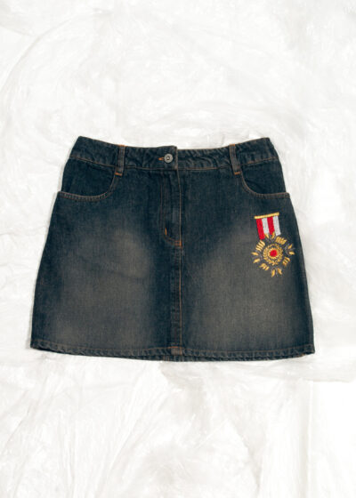 Vintage Y2K Morgan de Toi Skirt in Grey Denim