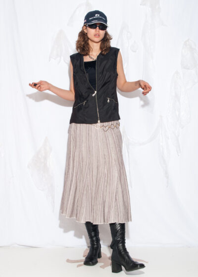 Vintage 90s Rave Techwear Vest in Black