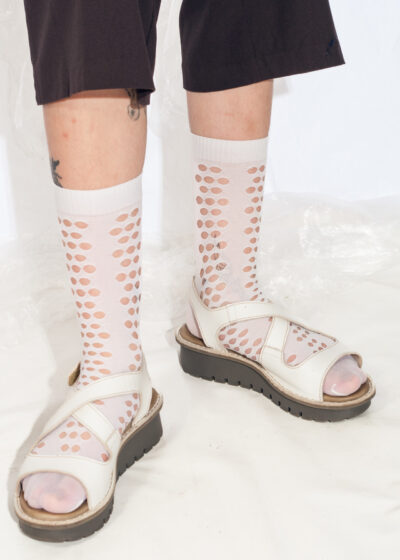 Vintage 90s London Fly Platform Sandals in White Leather