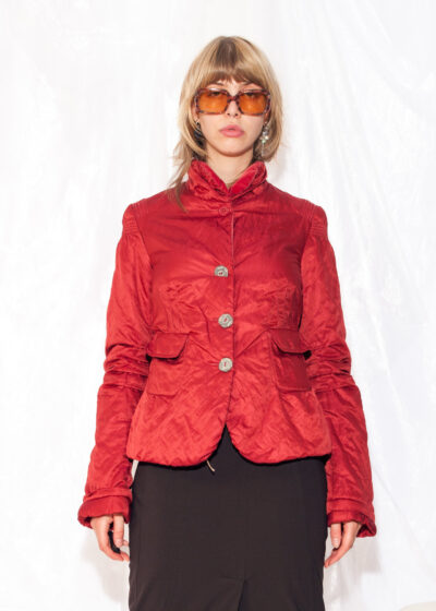 Vintage Y2K Marithe et Francois Girbaud Fitted Jacket in Red