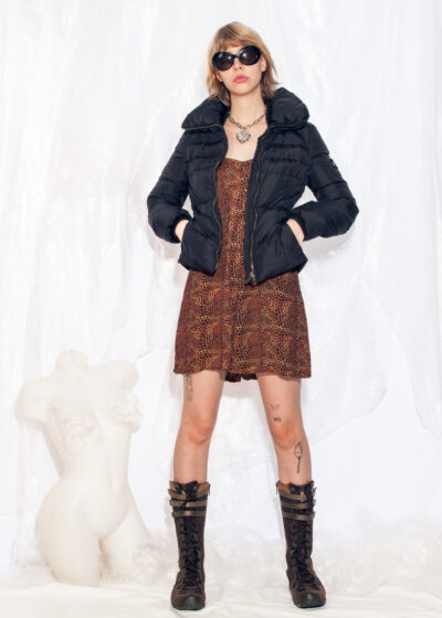 Vintage Y2K Puffer Jacket in Black