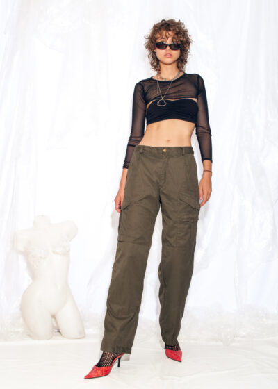 Vintage 90s Cargo Trousers in Khaki Gorpcore