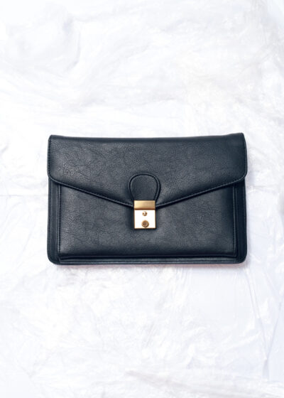Vintage 90s Black Faux Leather Wallet