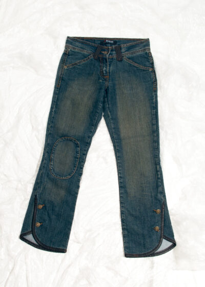 Vintage Y2K Morgan de Toi Capri Jeans in Green Blue
