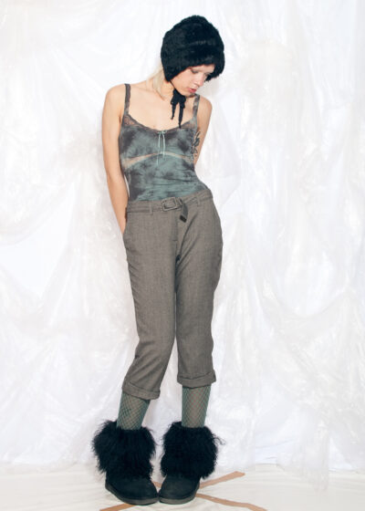 Vintage Y2K Capri Trousers in Grey
