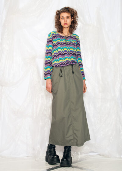 Vintage Y2K Knit Top in Psychedelic Purple