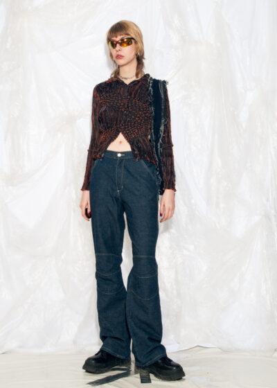 Vintage Y2K Cargo Jeans in Blue Denim