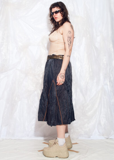 Vintage Y2K Midi Skirt in Blue Whimsigoth Grunge
