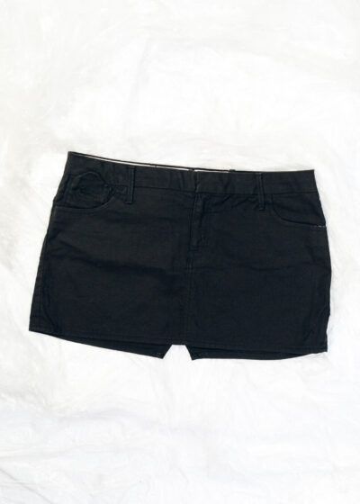 Vintage Y2K G-Star Raw Mini Skirt in Black Denim