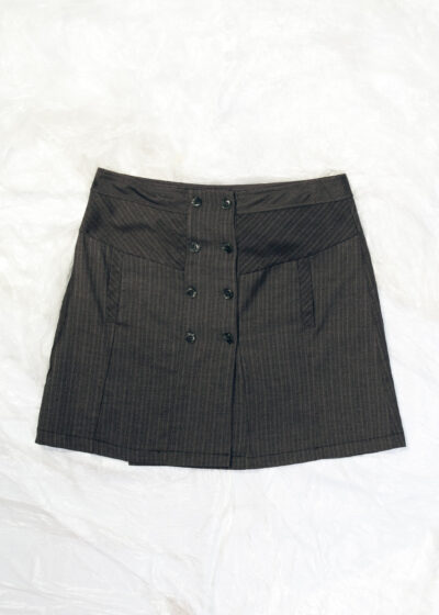 Vintage Y2K Corpcore Mini Skirt in Grey