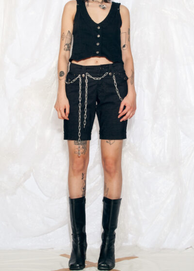 Vintage Y2K Office Siren Shorts in Black
