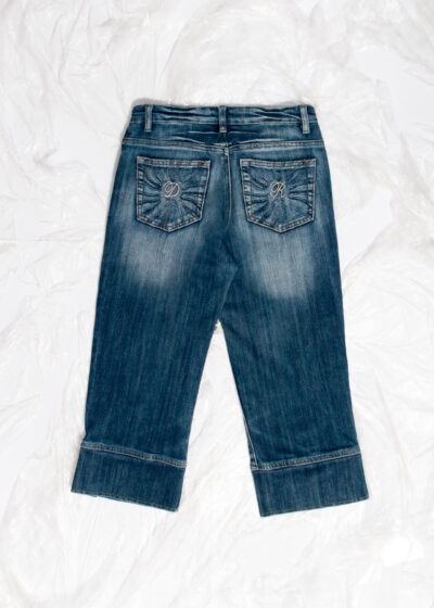 Vintage Y2K Capri Jeans in Stonewashed Blue