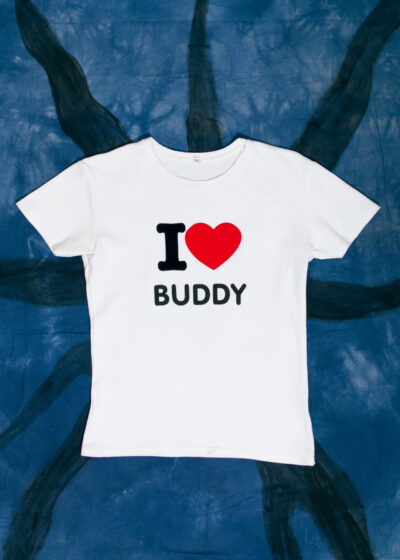 Vintage Y2K I Love Buddy Baby Tee in White