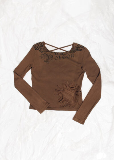 Vintage 90s DDP Long Sleeved Top in Brown