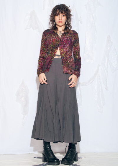 Vintage Y2K Chaos Pattern Shirt in Maroon