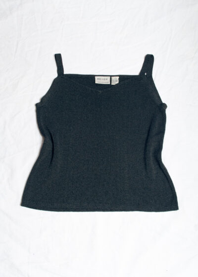 Vintage 90s Knitted Top in Grey