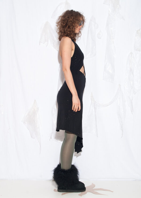 y2k glitter dress Shop Y2K Ladies Le Chateau Strapless Dress Glitter Beaded Mini main image 1
