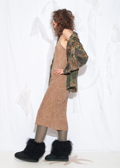 Vintage 90s Military Jacket in Khaki