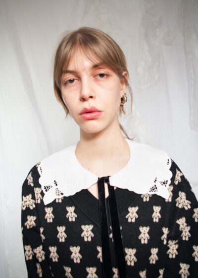 Vintage 60s Lace Collar in White Cotton