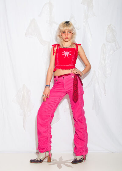 Vintage Y2K Parachute Pants in Pink