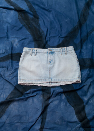 Vintage Y2K Denim Micro Skirt in Blue