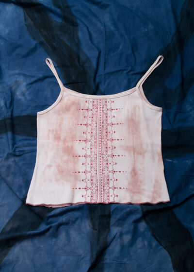 Vintage Y2K Tie Dye Crop Top in Pink