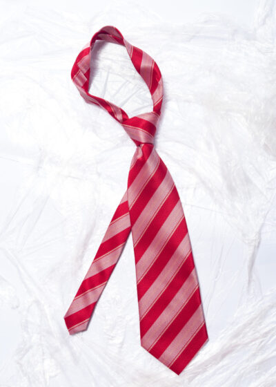 Vintage Y2K Striped Grunge Tie in Red