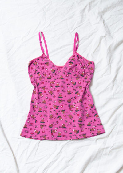 Vintage Y2K Frog Cami Top in Pink