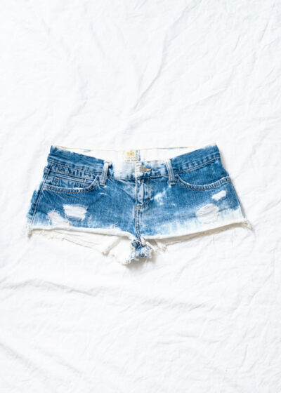 Vintage Y2K Denim Micro Shorts in Blue