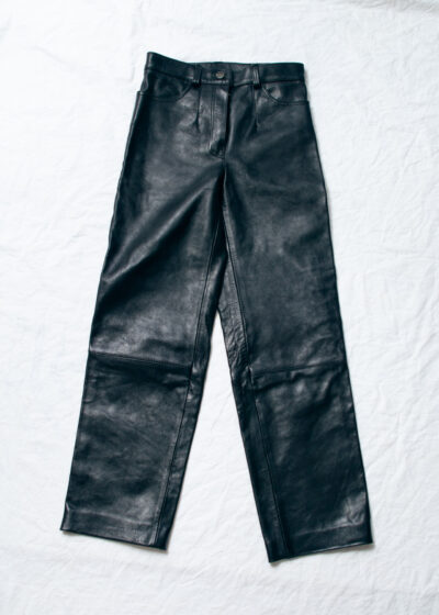Vintage 80s Leather Trousers in Black