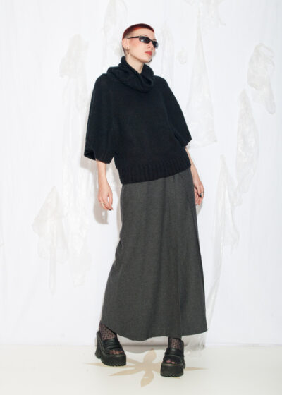 Vintage Y2K Wool Blend Knit Jumper in Black