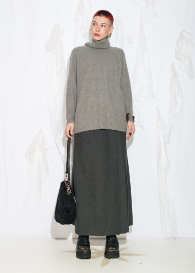 Vintage Y2K Cashmere Knit Jumper in Grey