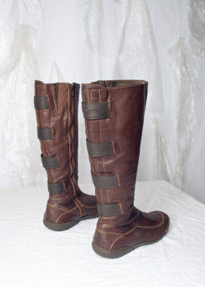 Vintage Y2K Pataugas Leather Boxing Boots in Brown