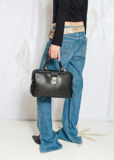 Vintage 60s Mod Box Bag in Black