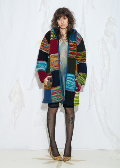 Vintage Y2K Shakaloha Knitted Wool Coat with Hood