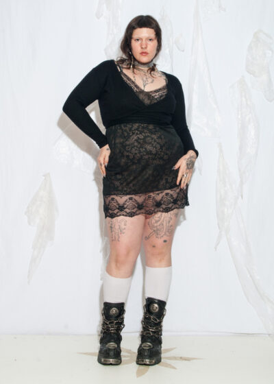 Vintage 90s Wrap Around Knit Bolero in Black Wool Blend