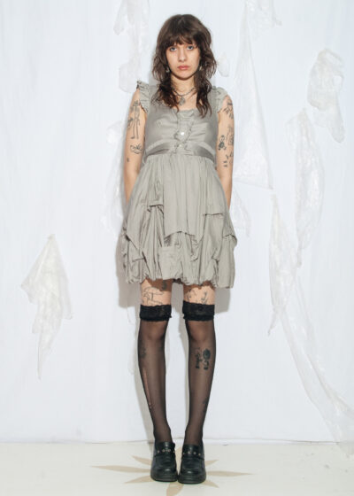 Vintage Y2K Balloon Dress in Grey